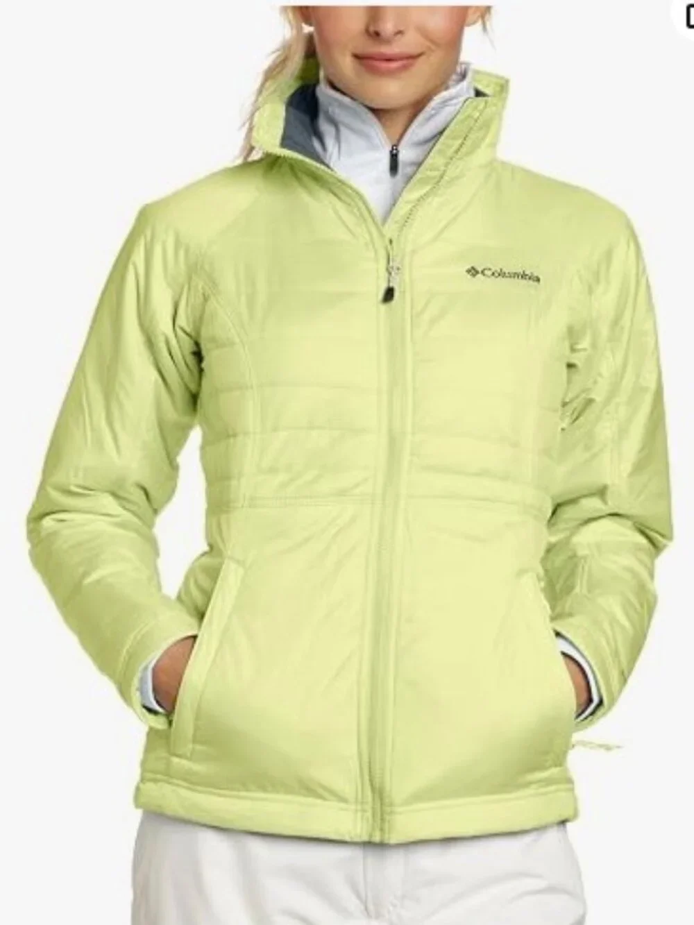 Columbia Women's Interchange Lightweight Puffer Jacket Neon M